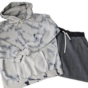 Feat Blanket Hoodie Sz XL Tie Dye Jogger Sweatpants 2pc Fleece Casual Loungewear